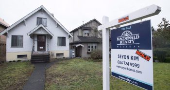 A sold home is pictured in Vancouver, B.C.