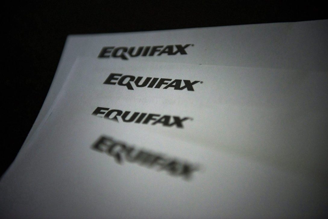 Equifax logos are shown on paper in Toronto on Oct.17, 2019. Equifax Canada says Ontario and British Columbia saw mortgage delinquency rates soar in the fourth quarter of 2023, surpassing pre-pandemic levels.THE CANADIAN PRESS/Christopher Katsarov Equifax logos are shown on paper in Toronto on Oct.17, 2019. Equifax Canada says Ontario and British Columbia saw mortgage delinquency rates soar in the fourth quarter of 2023, surpassing pre-pandemic levels.THE CANADIAN PRESS/Christopher Katsarov