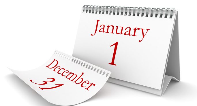 January 1 calendar