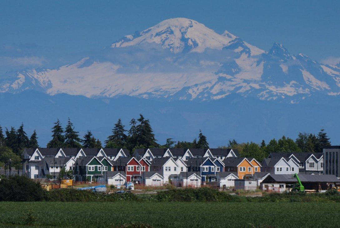 New town houses are seen in Delta, B.C.