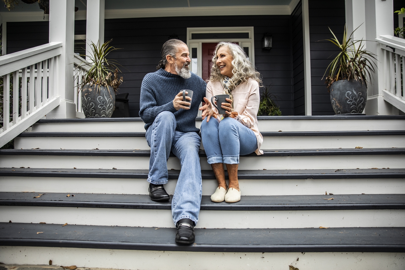 Retired homeowner couple